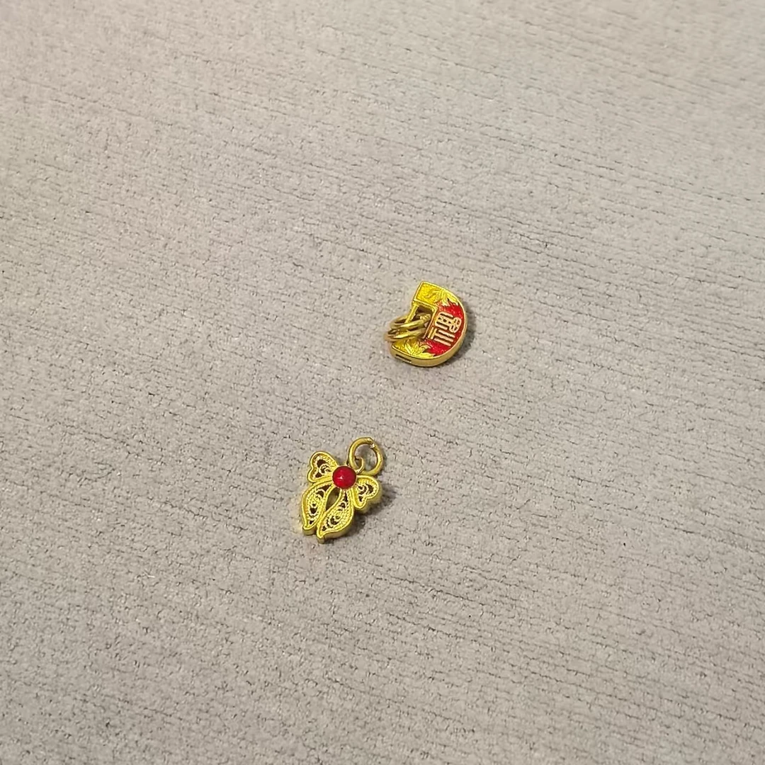 【伟新源】足金999 烧蓝配件2.92克