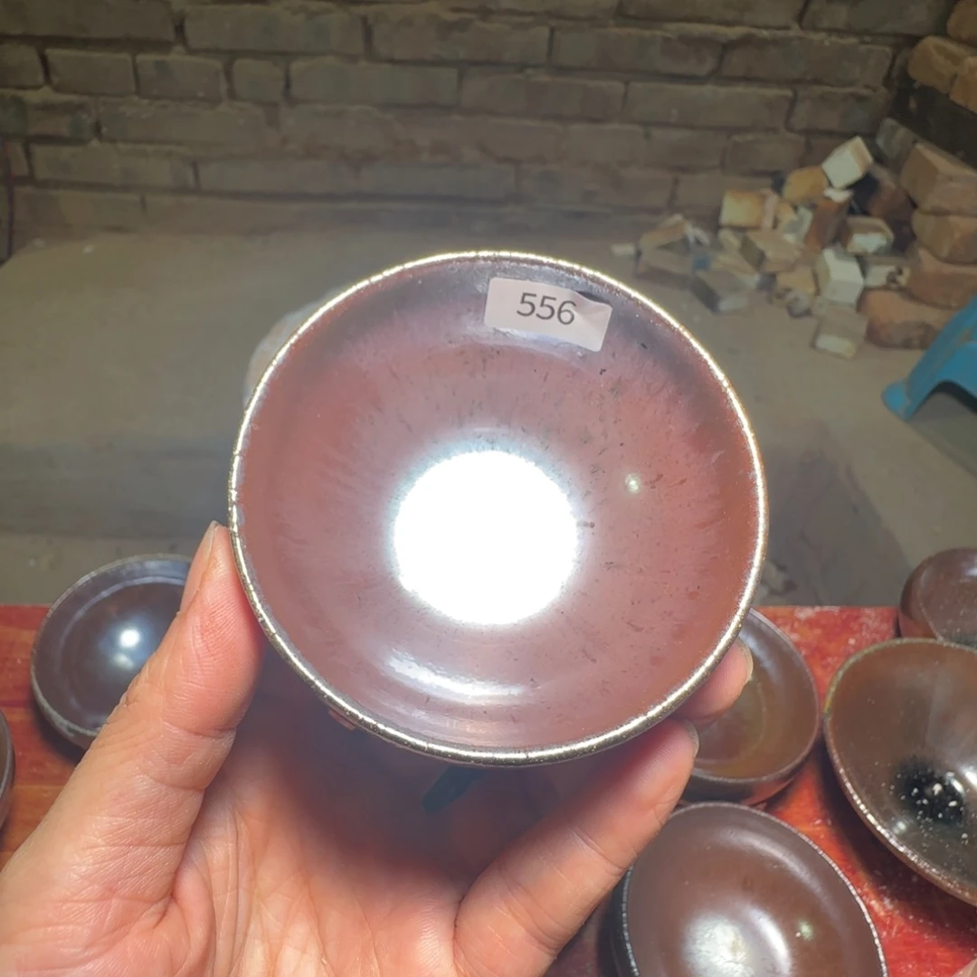柴烧建盏茶盏茶杯556