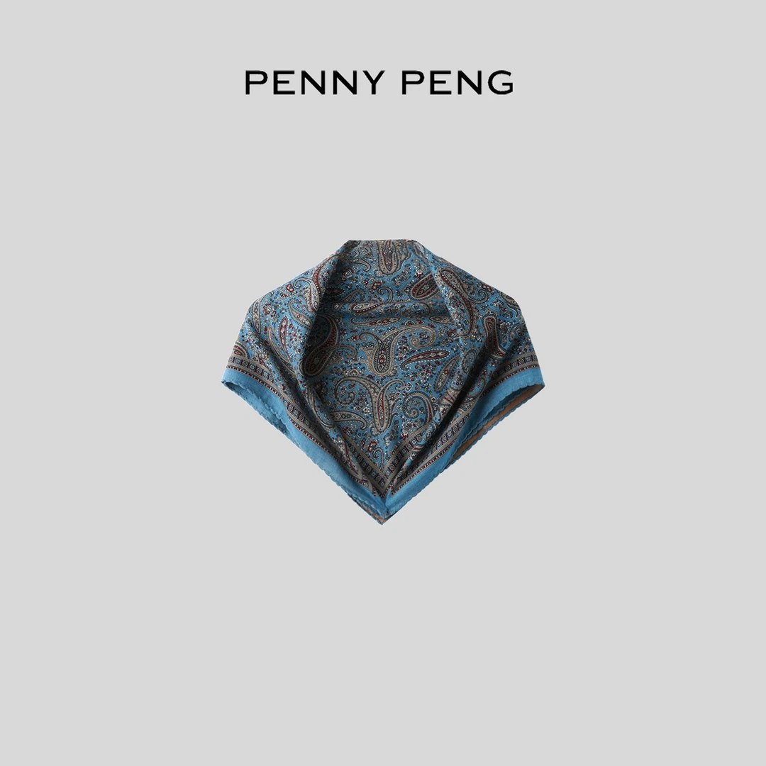 PENNYPENG 几何絮语 多色舒适轻奢洋气百搭时尚羊毛方巾