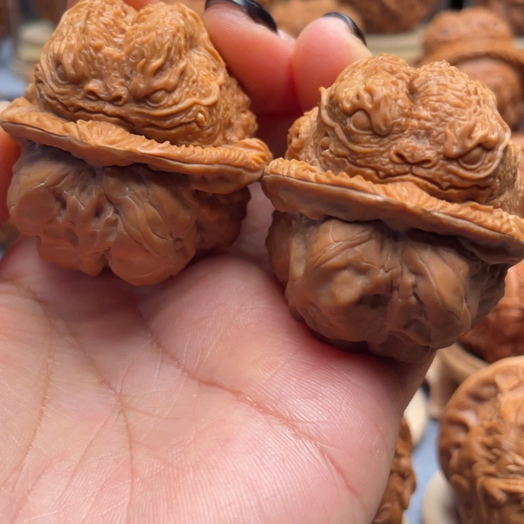 赵***牧手串/手链核桃单面龙蝉蛤蟆头核桃雕刻