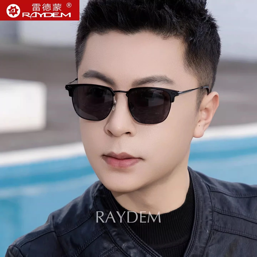 开车偏光墨镜男士防强光太阳镜2025新款钓鱼专用防紫外线半框眼镜