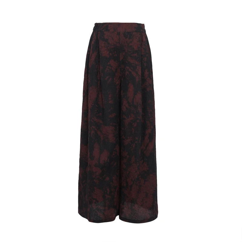 [墨云]FY9110403香云纱冠乐绉阔腿裤