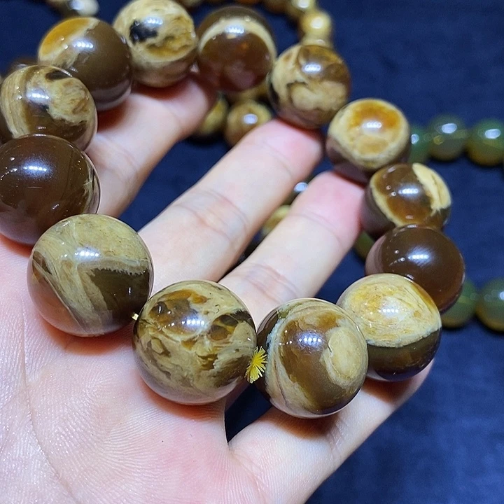 緬珀18手串蜜蜡溶洞41.5克