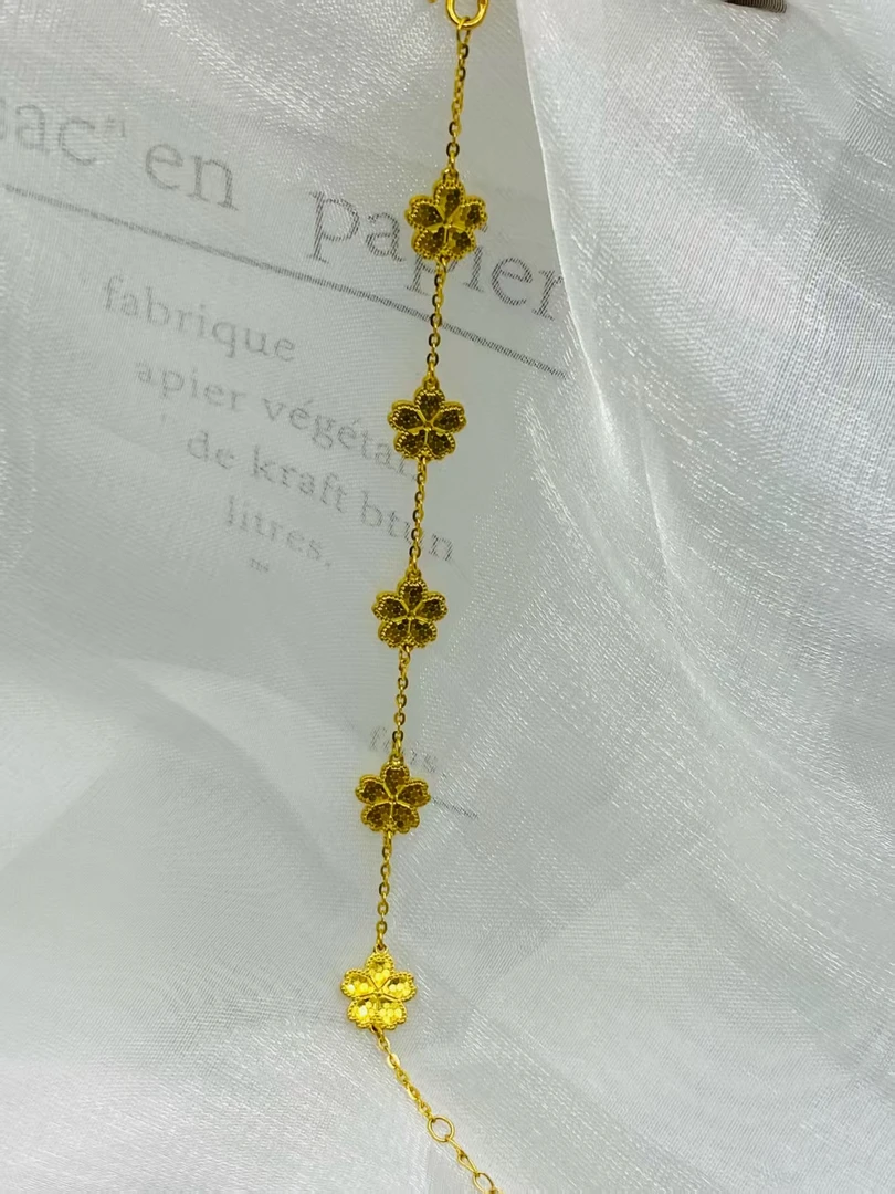 SUNFEEL/赛菲尔【二店】足金999五花黄金手链小仙女必入礼物推荐