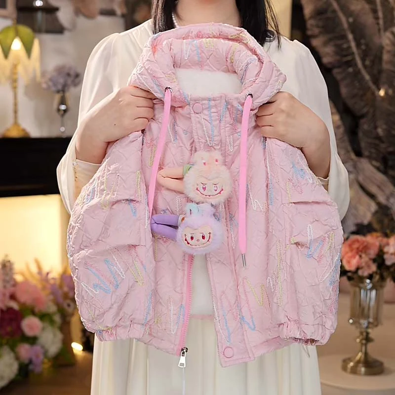 秋冬新款儿童时尚多巴胺连帽外套中大童洋气彩色条纹上衣HCD313