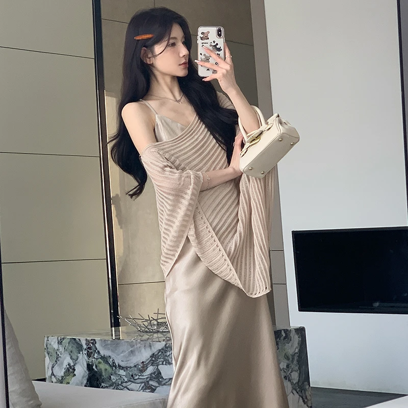 【Liner】孕妇装连衣裙开衫套装春夏2025新款孕期宽松背心裙潮妈