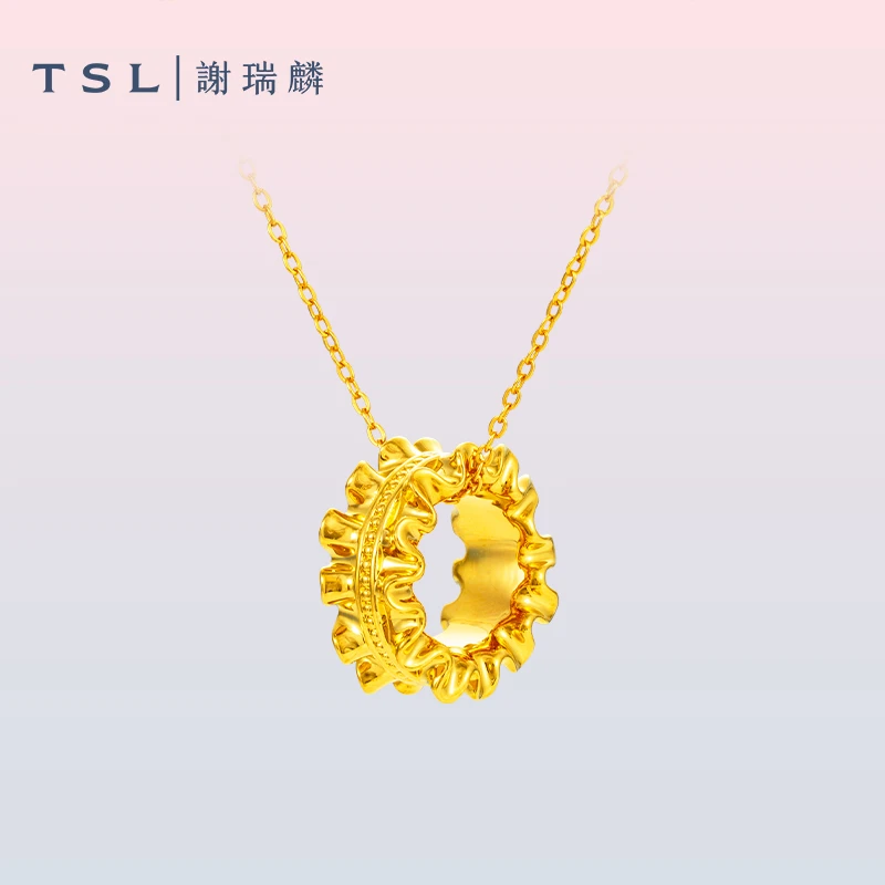 TSL/谢瑞麟【3期免息】轻柔裙摆吊坠中秋礼物送女友送妈妈纪念朋友