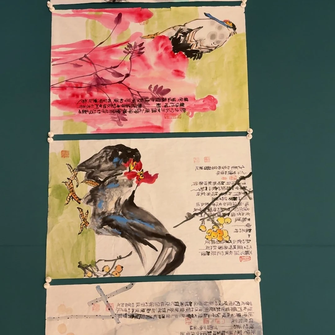 国画邹老师画作画作