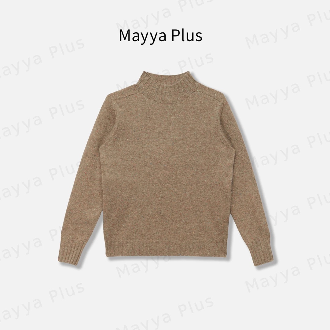 【彩绒】Mayya Plus麦芽定制秋冬纯绵羊毛流光风针织衫毛衣32537517