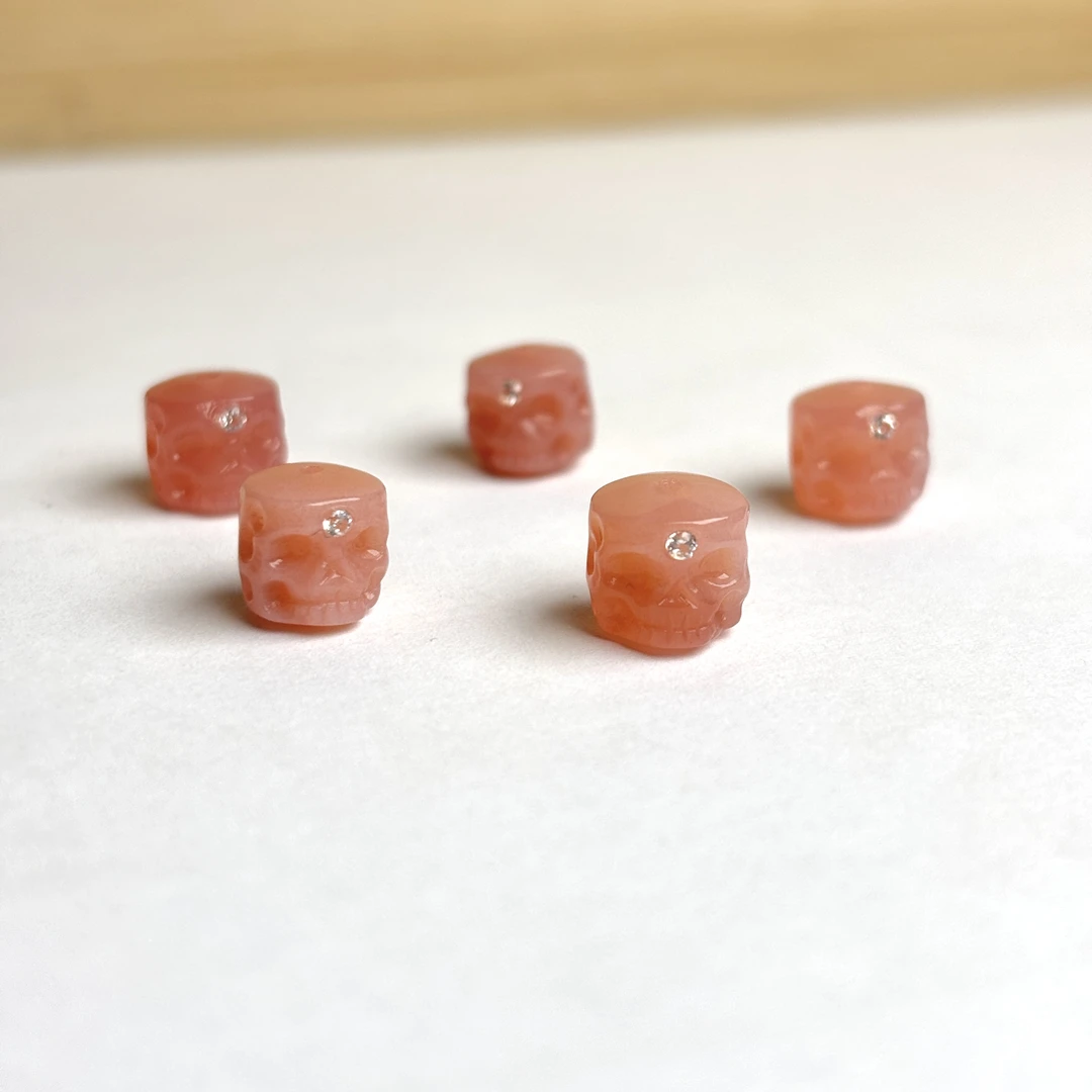 粉糯精品8mm左右直切镶嵌款恶灵满色满肉百搭款文玩配饰星月菩提