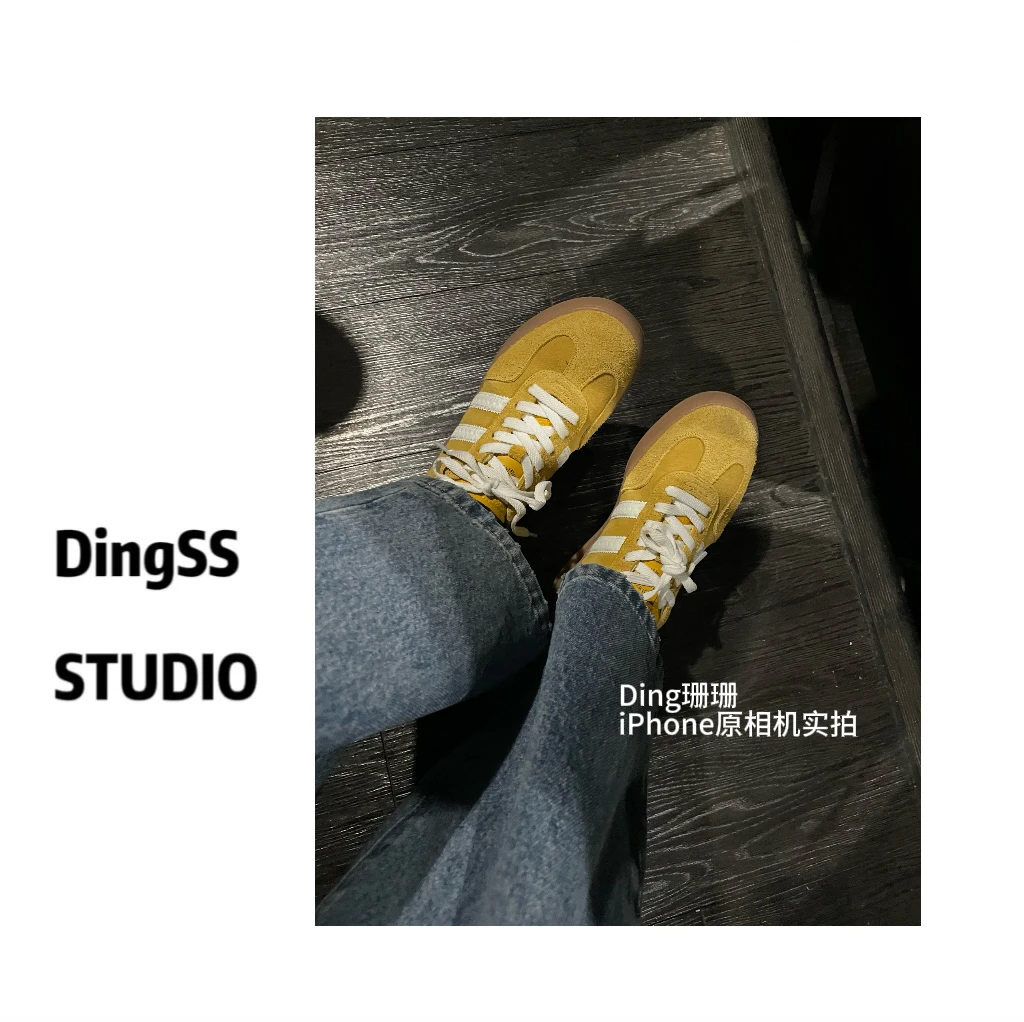 【珊珊推荐】2025春季新款翻毛韩版德训百搭舒适休闲鞋