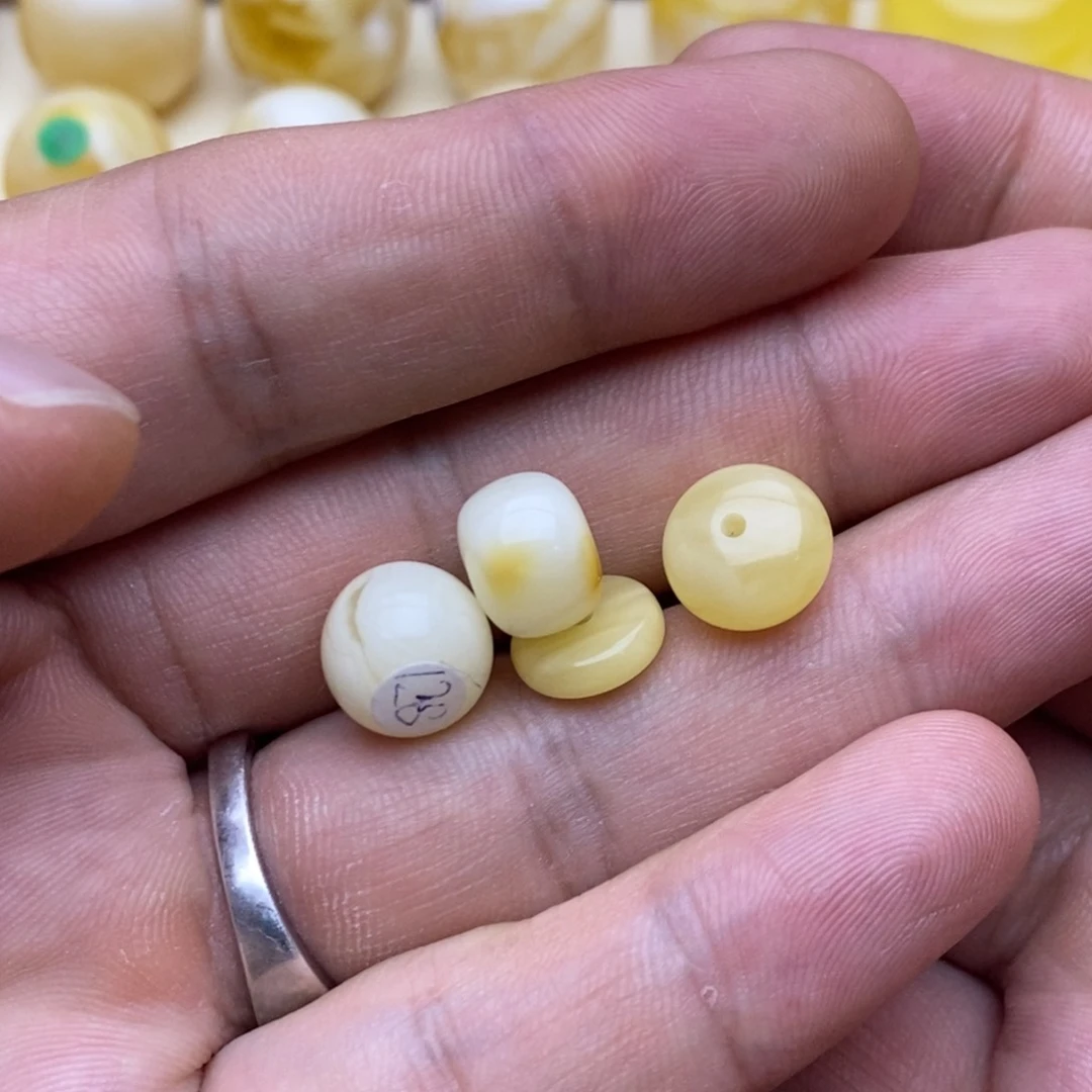 *****未镶嵌蜜蜡裸石10蜜蜡隔片墩子4颗