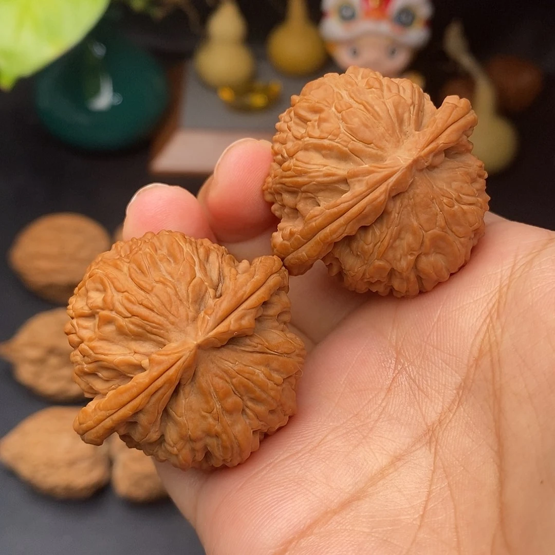 把件文玩核桃球白全品40