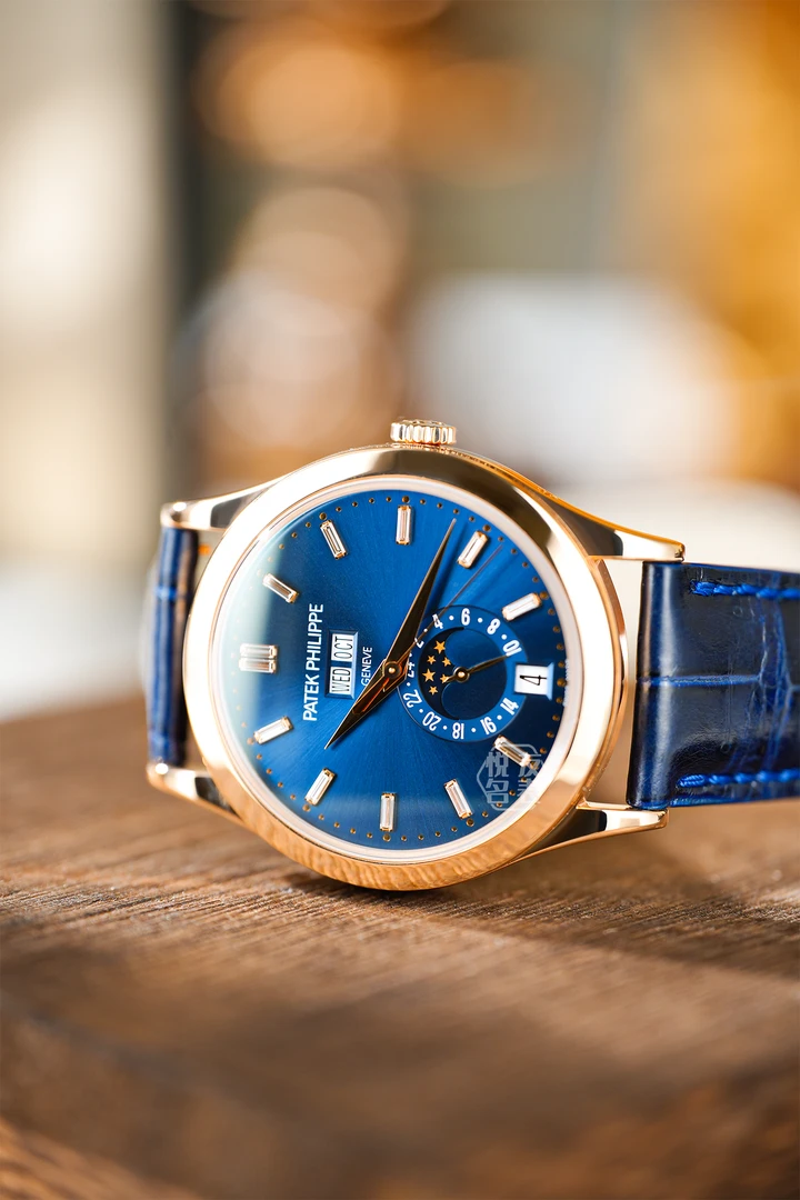 99新 Patek Philippe/百达翡丽 礼品全套 蓝盘腕表5396R-015