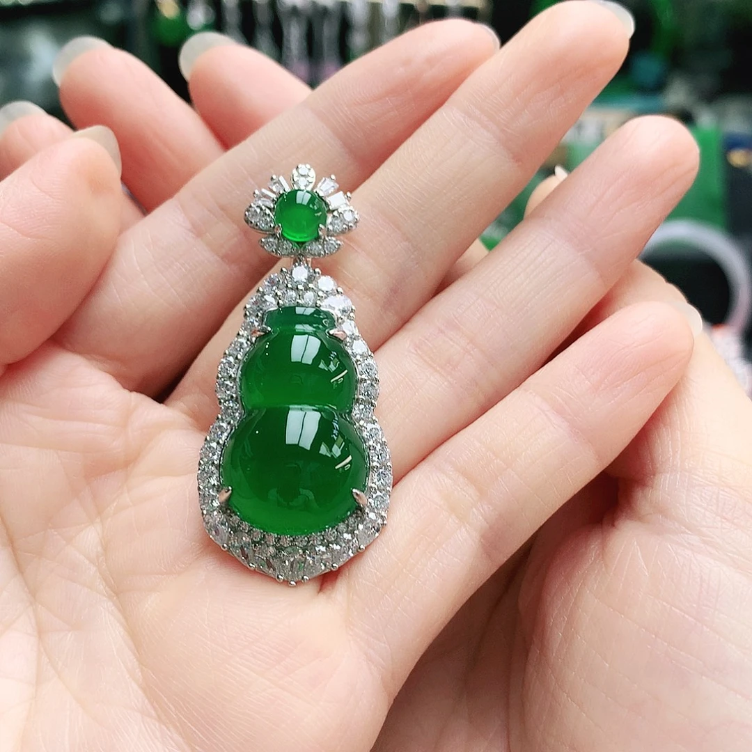 玛瑙/玉髓银S925镶嵌吊坠