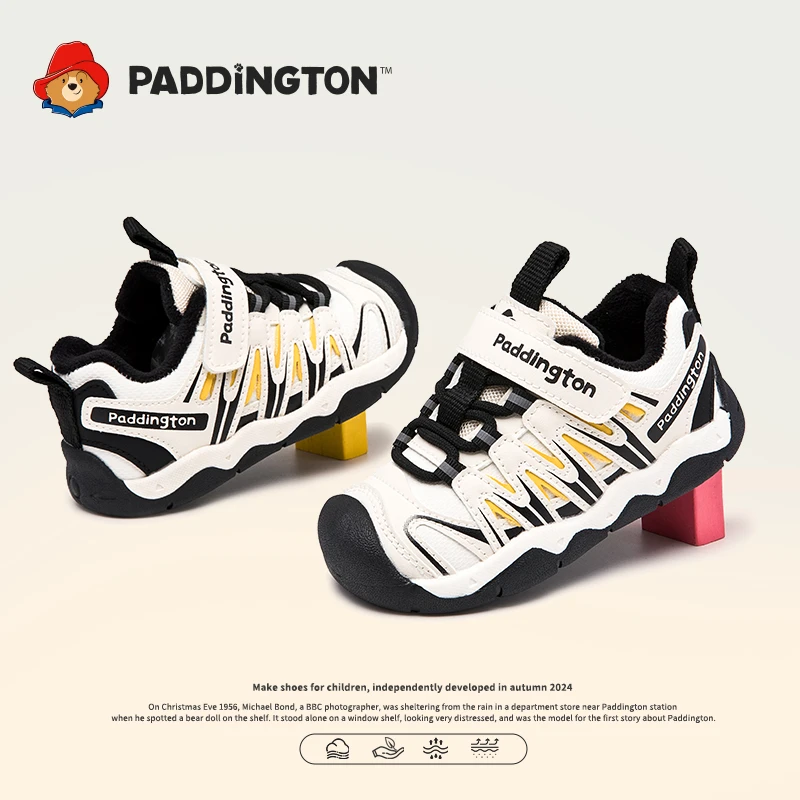 帕丁顿熊儿童运动鞋户外机能鞋冬季加绒儿童鞋子软底休闲鞋-PD877