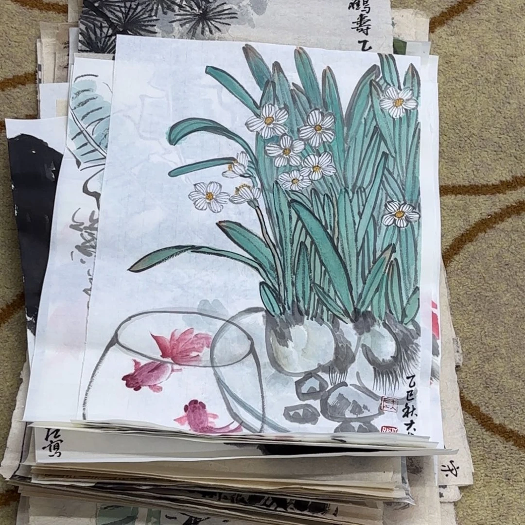 国画大左老师作品刘