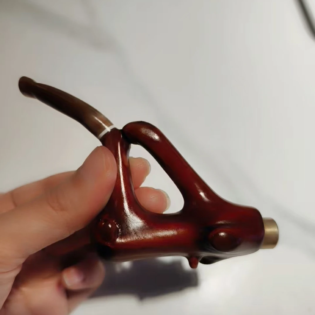 檬子木老料檬子根变异牛角嘴带过滤带刺花烟斗自然随形三用文玩斗
