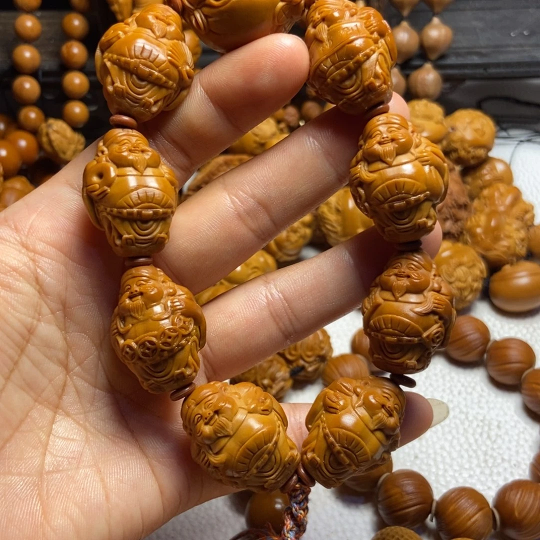 【闪购商品】橄榄核手串/手链站立财神2.2左右