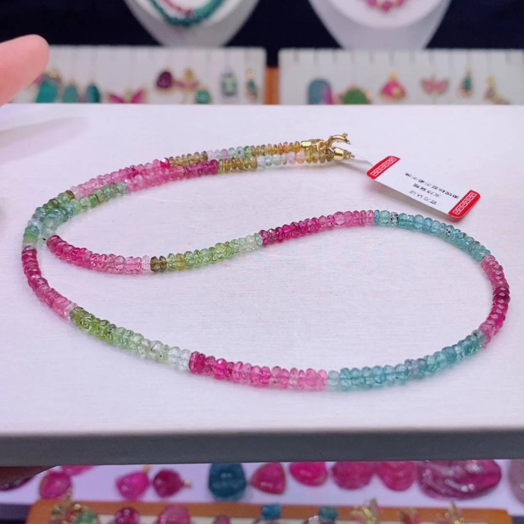 颈饰未镶嵌碧玺盘珠项链yy