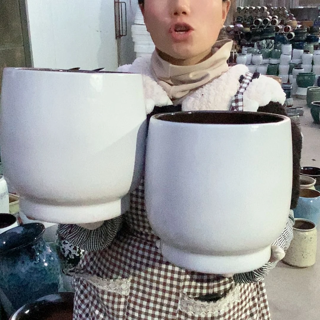 紫砂花盆正品口20高20