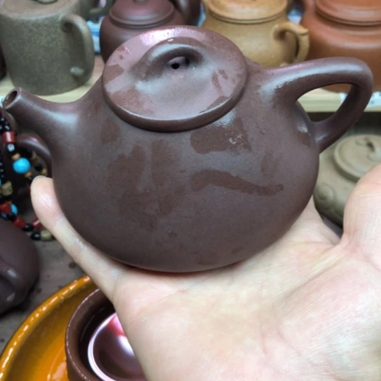 茶壶紫砂紫泥子冶180豪升左右有瑕疵