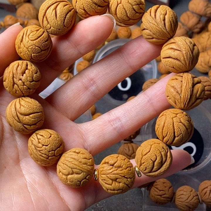 手串文玩核桃秦岭野生龙纹桃核19