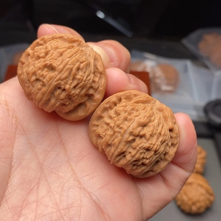 文玩核桃把件社*白狮子35.5