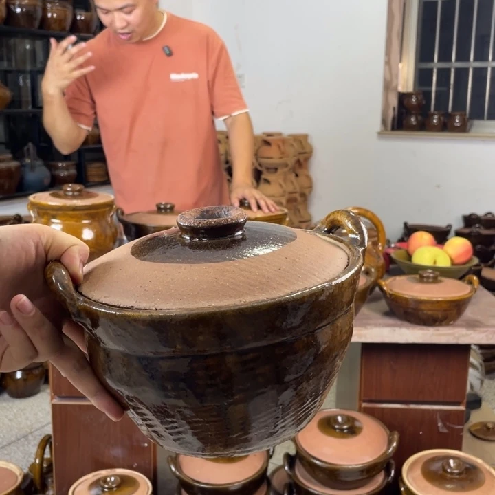 粗陶土砂锅砂锅砂锅2L