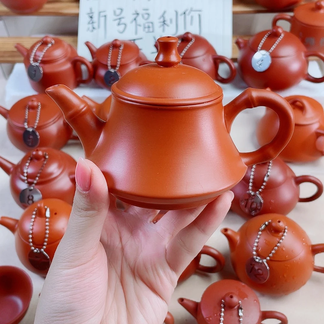 潮州朱泥壶金钟竹节壶150