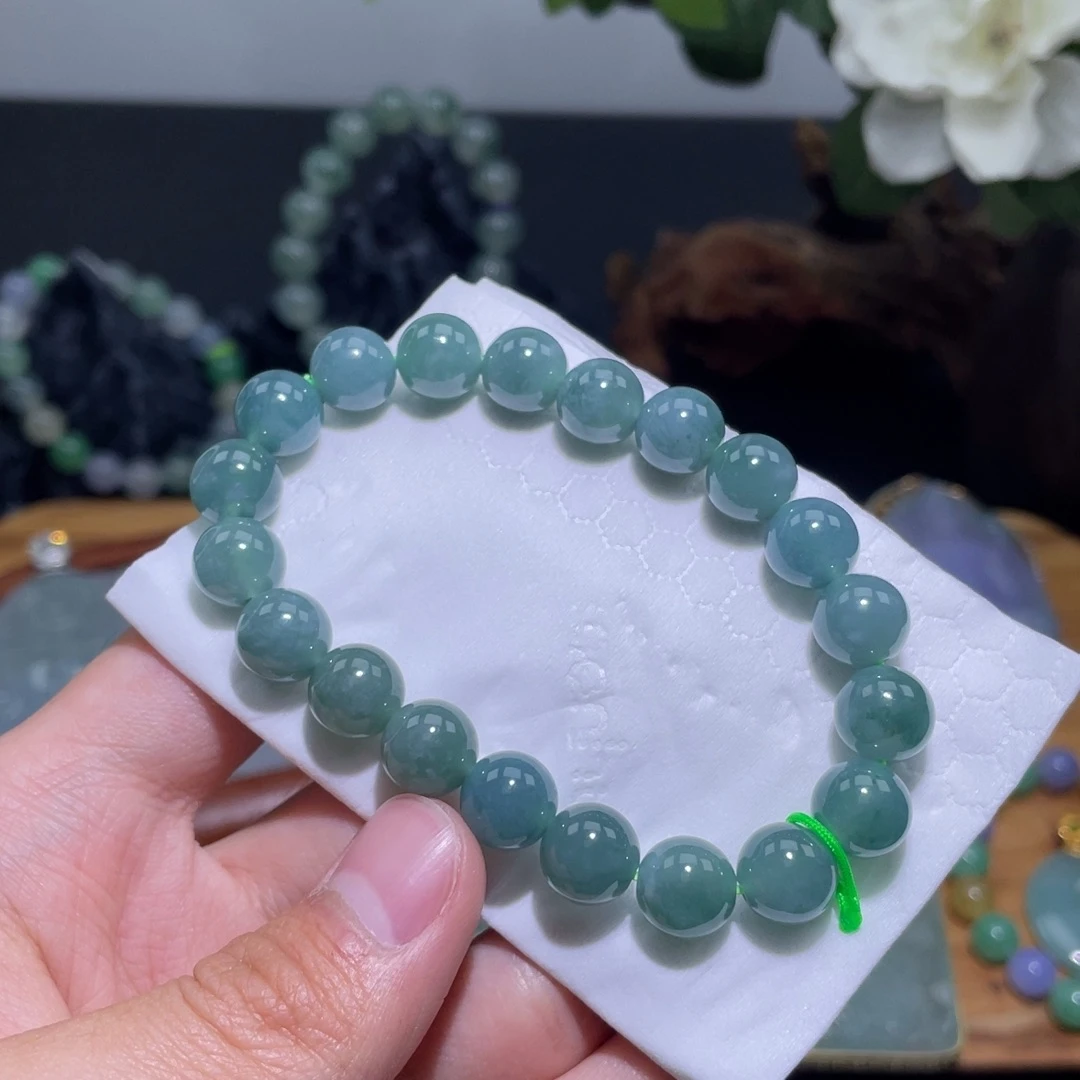 定制翡翠未镶嵌手串危卡9.9