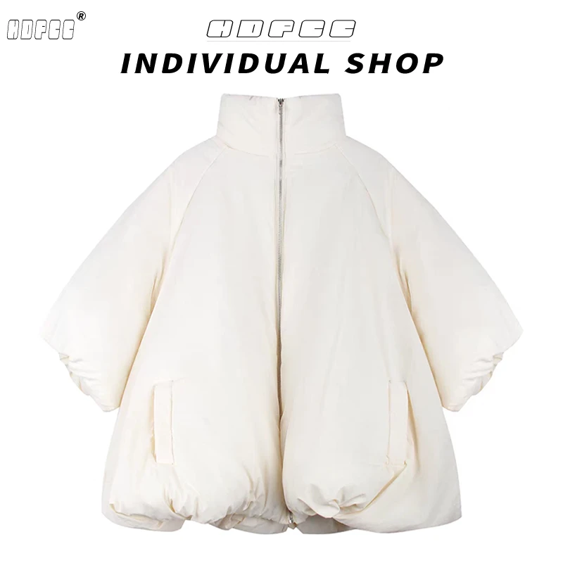 韩系简约慵懒风立领棉服女装冬季新款高级感加厚百搭保暖长袖棉袄