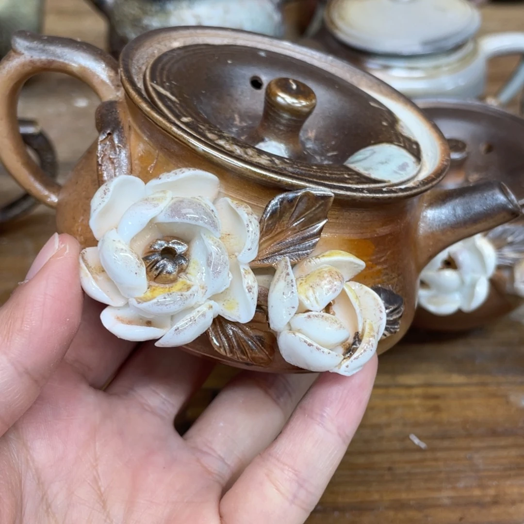 李***风柴烧茶壶柴烧茶壶瑕