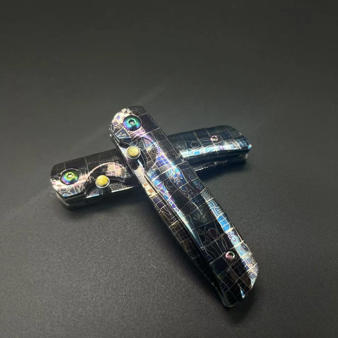 【众润】手工锻打马赛克水果刀