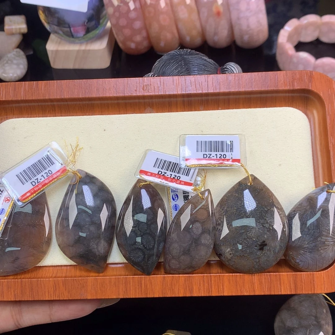 【闪购商品】颈饰未镶嵌硅化珊瑚（珊瑚玉）11号 120/个 可挑