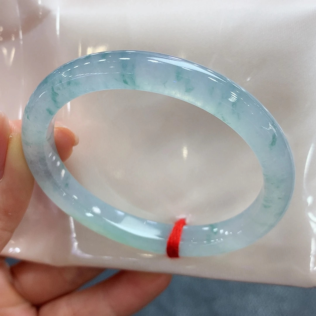 翡翠未镶嵌手镯53.7贵妃两天鉴赏