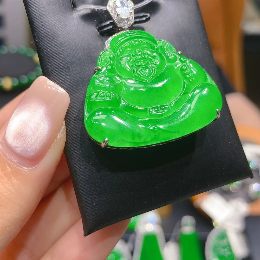 【闪购商品】颈饰银S925镶嵌翡翠5柒姐