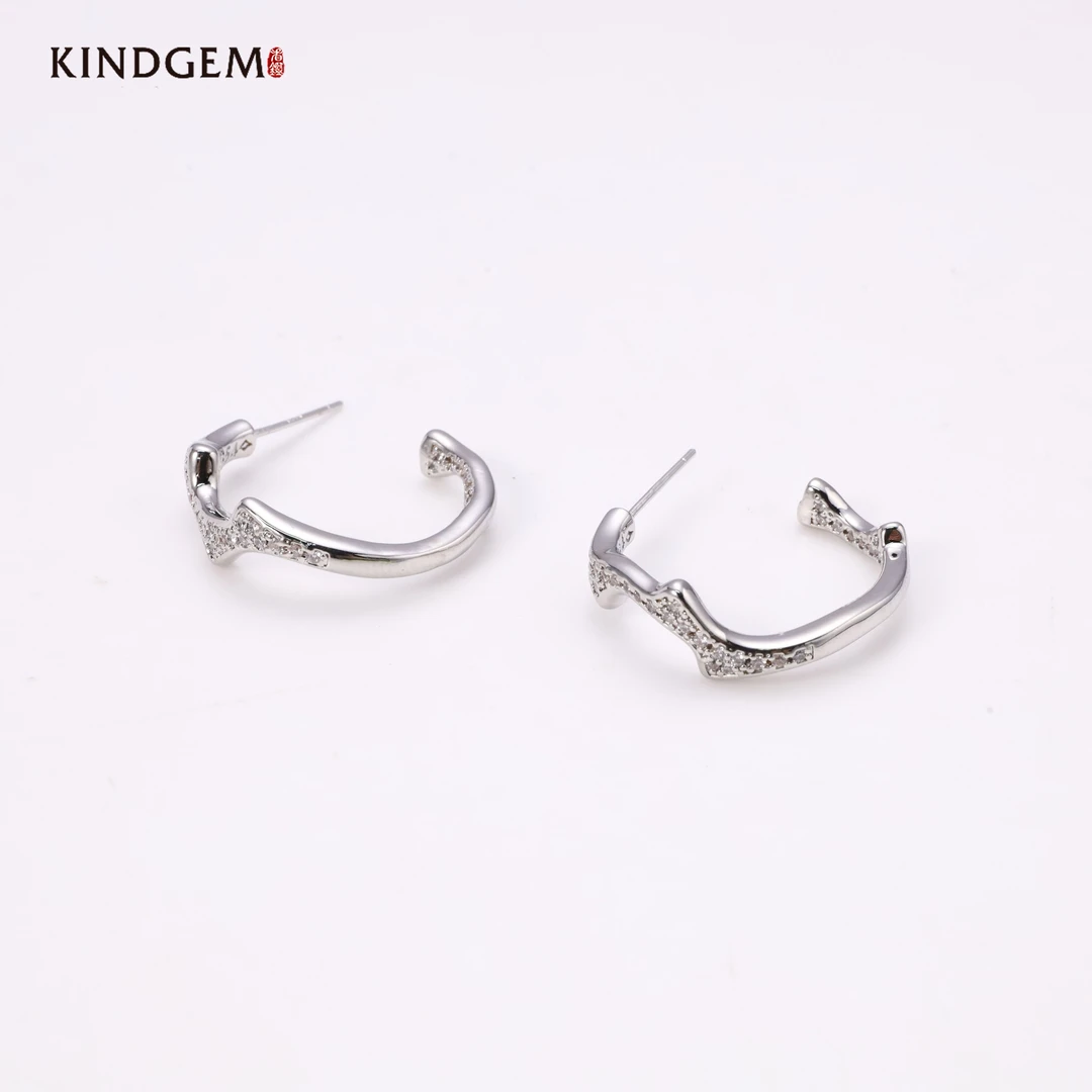 铜合金锆石耳饰 轻奢个性百搭精致简约时尚耳环 AK43XWXC-22404