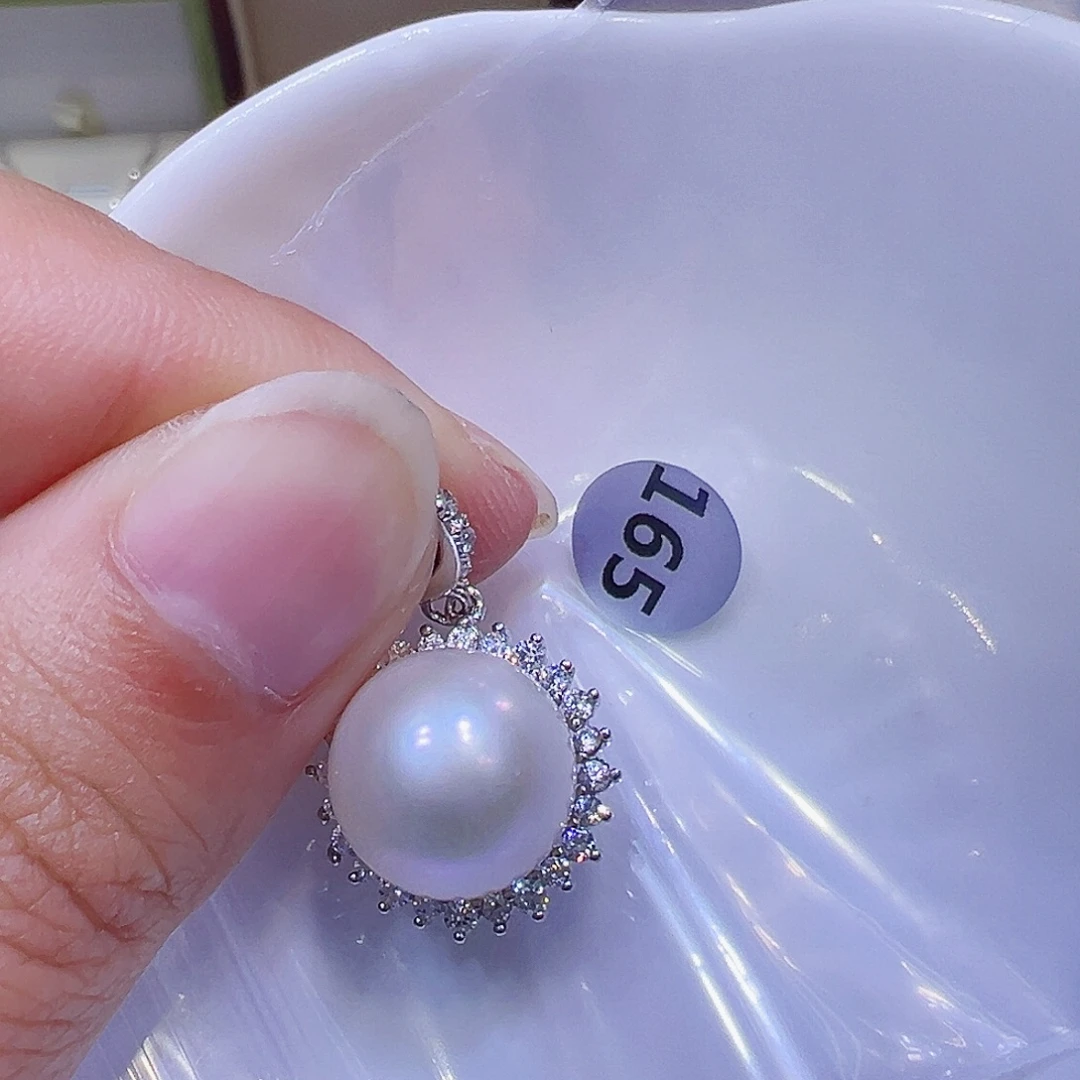 淡水珍珠耳饰银S925镶嵌