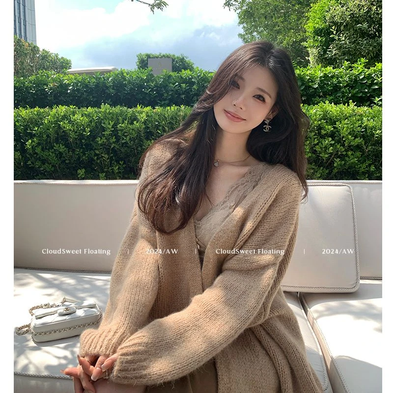 【CloudSweet 09/22 10:00】治愈系织物/糯糯手钩感 羊驼毛大开衫
