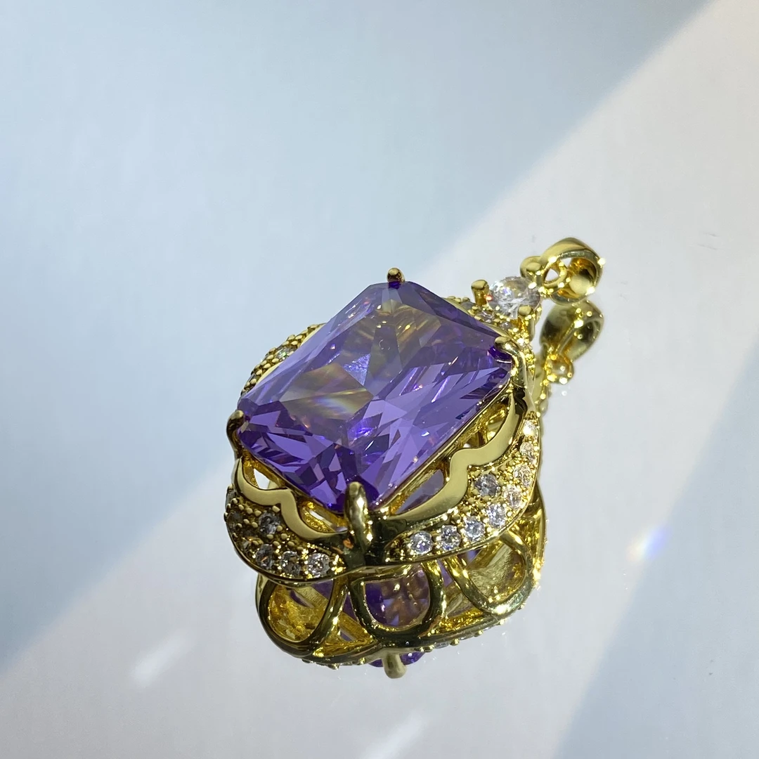 【万江】 原创艳炫紫彩强荧光吊坠WM3