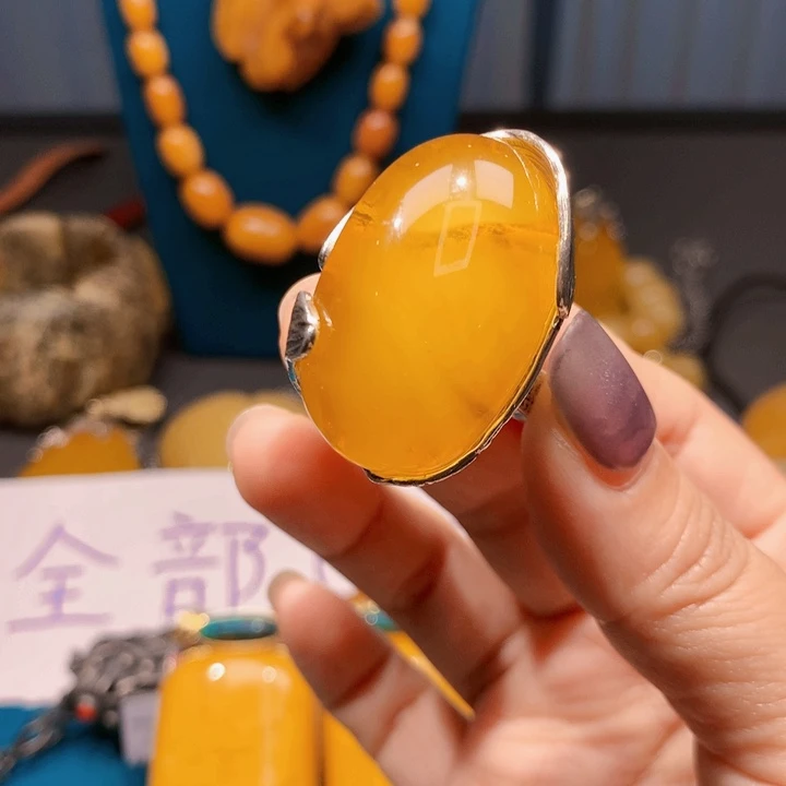 手链琥珀未镶嵌波兰设计款琥珀蜜蜡