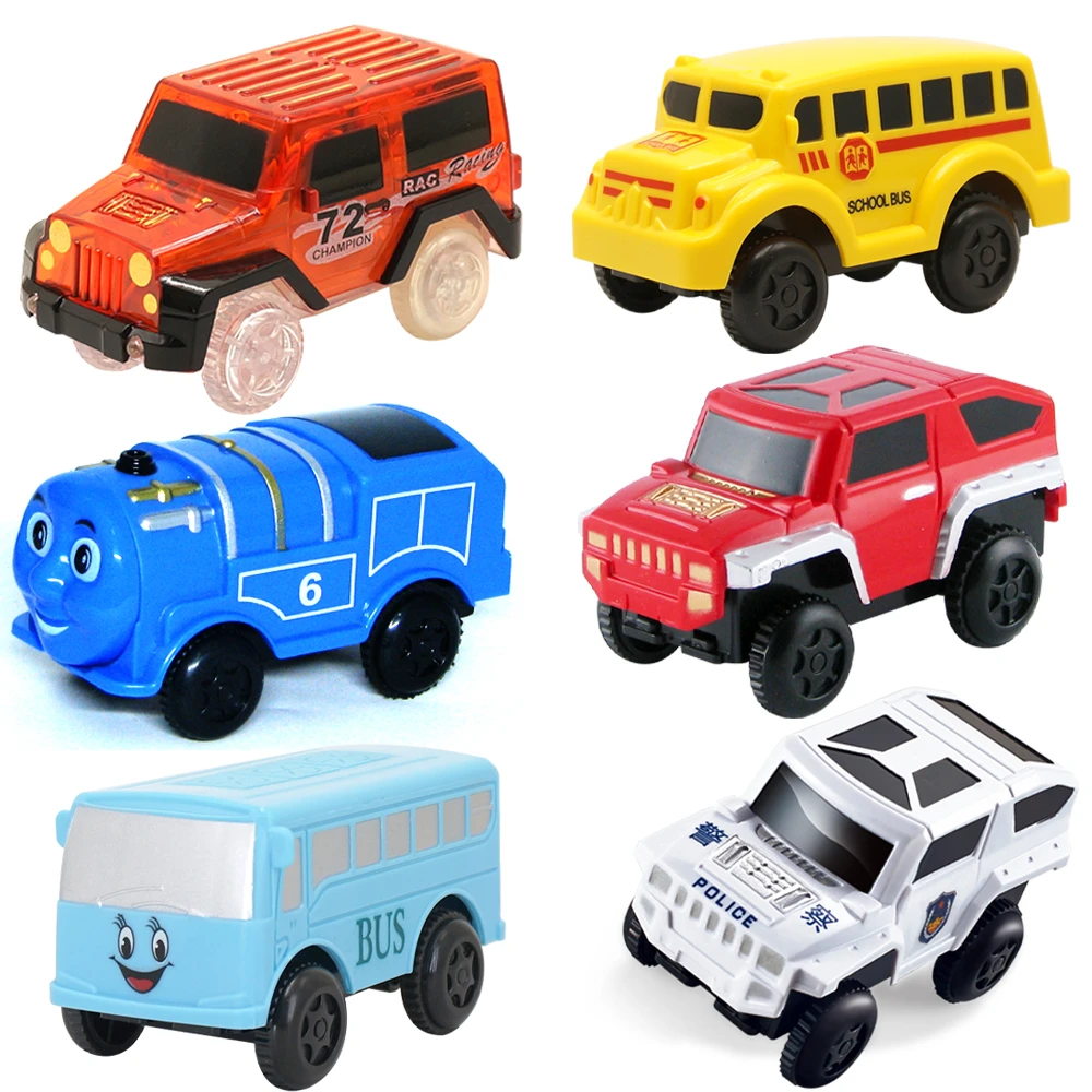 电动轨道小汽车专用彩窗磁力片配件小火车发光警车悍马赛车玩具