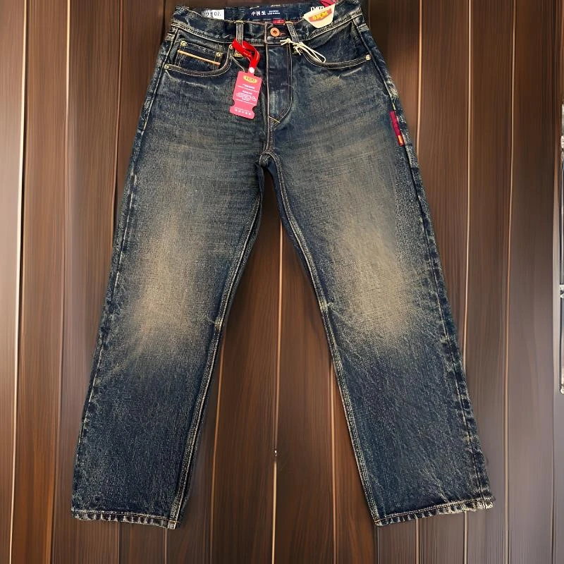 KM1309 21盎司赤耳丹宁 秋冬季新款重磅501版型直筒无弹牛仔裤
