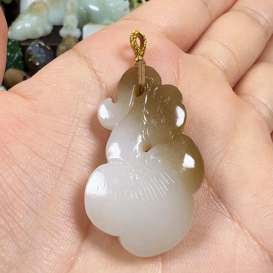 和田玉未镶嵌吊坠(不含链)