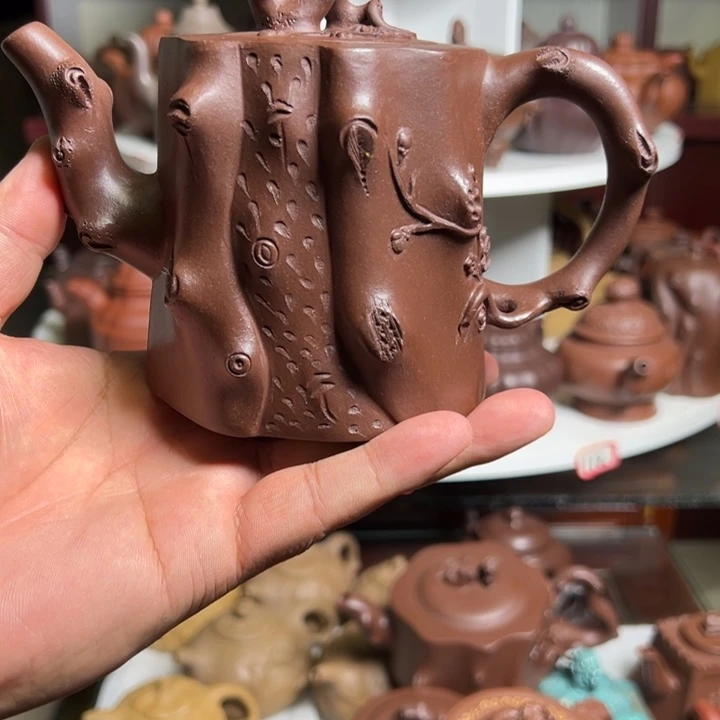 紫砂茶壶原矿树桩