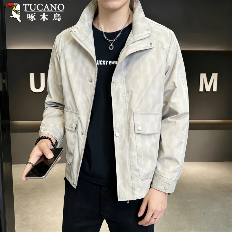 TUCANO/啄木鳥男士男装春季外套夹克百搭上衣潮流立领简约风