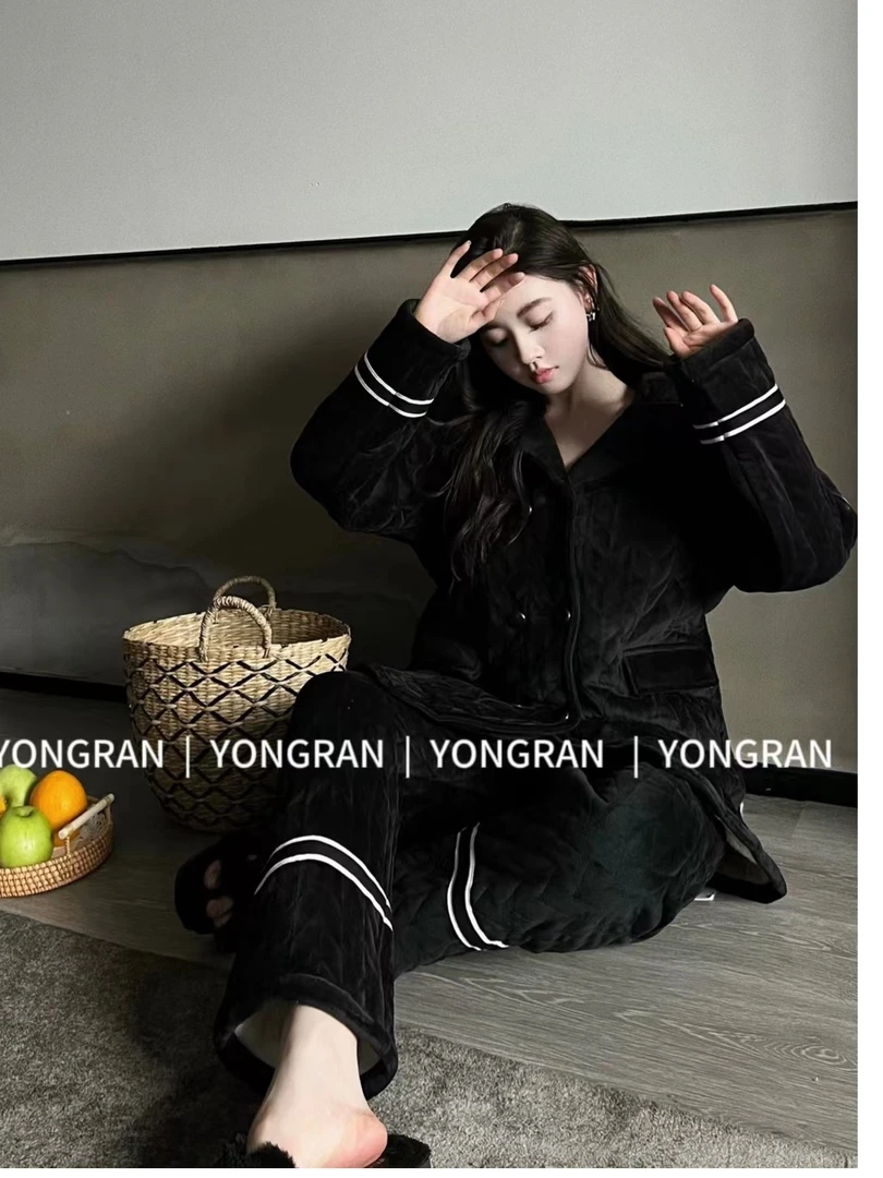 雍然加厚冬款家居服睡衣套装