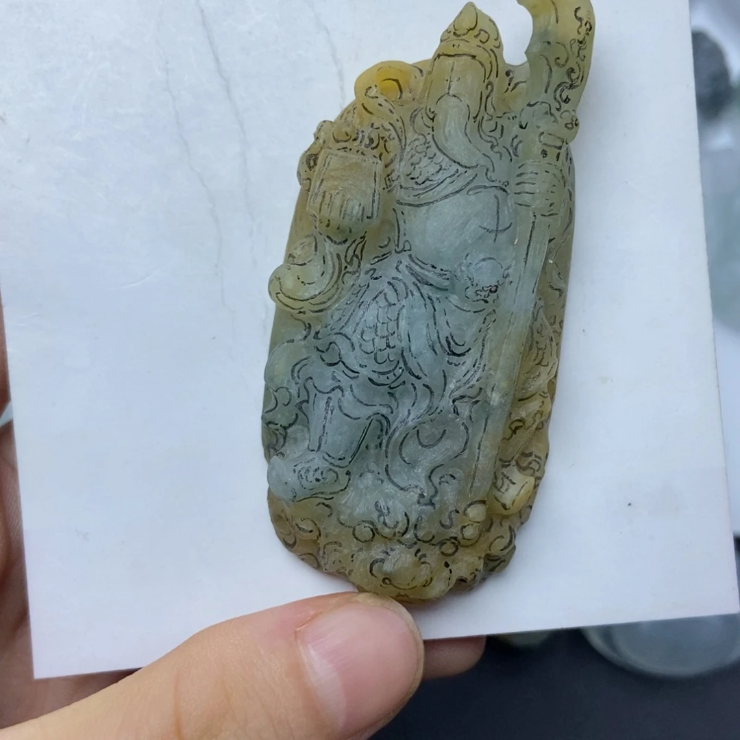 未镶嵌定制翡翠关公