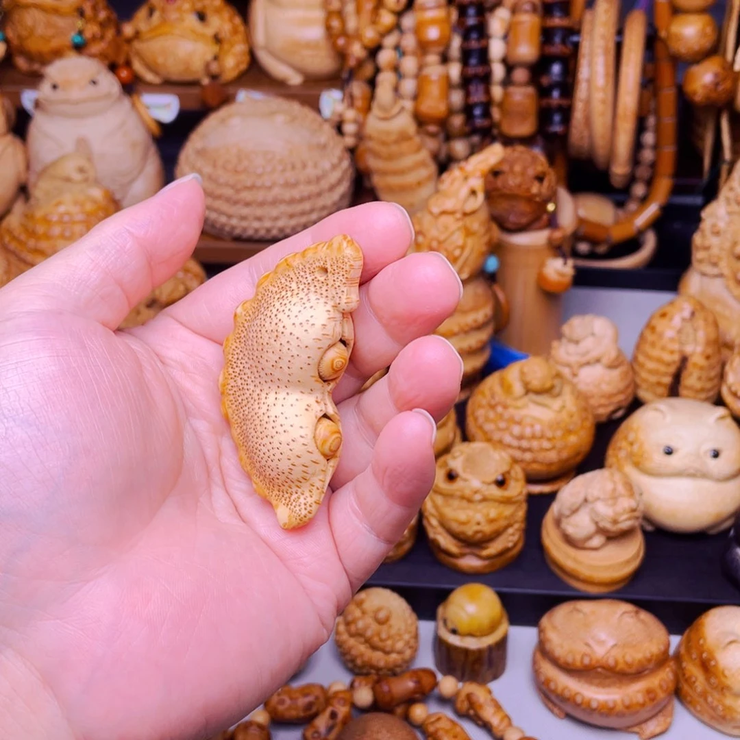 竹竹根雕豆角把玩件